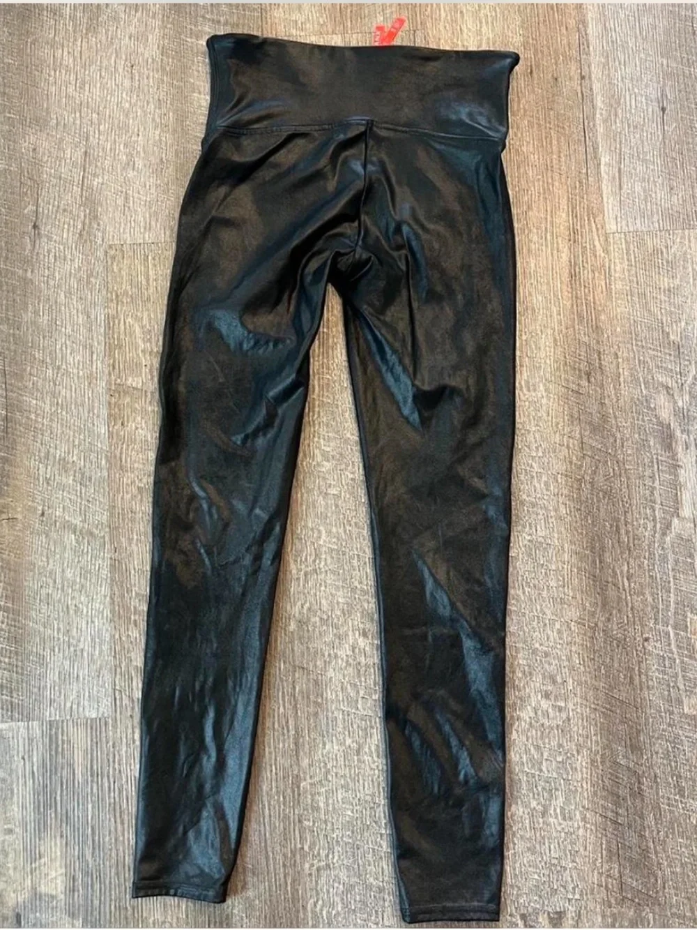 SPANX Black Faux Leather Leggings